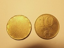 10 forint nyers lapka 1983 s 1989-es idszakbl.