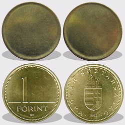 10 forint peremezett nyers lapka 1971 és 1982 közötti  időszakból.