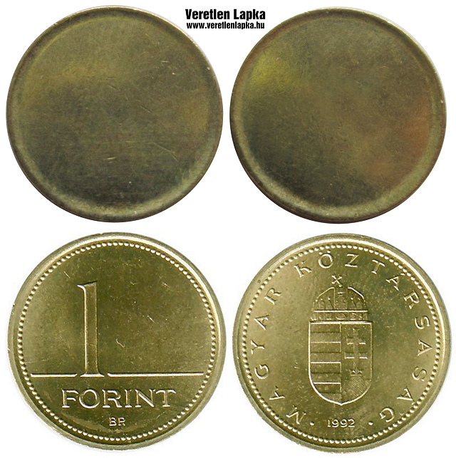 1 forint nyers lapka 1992 s 2008-es idszakbl.