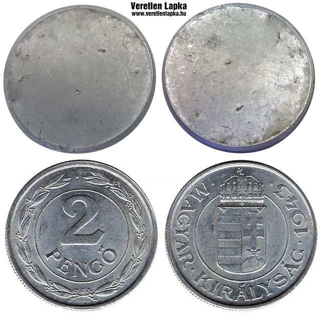 2 peng peremezs nlkli nyers lapka 1941 s az 1943 kztti idszakbl.