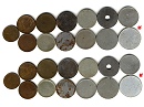 1 forint nyers lapka 1946 s az 1966 kztti idszakbl.