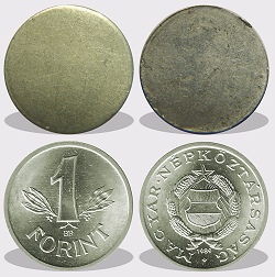 1 forint nyers lapka 1967 s 1989-es idszakbl.