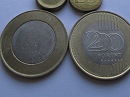 200 forint peremezett nyers lapka 2009 utni idszakbl.