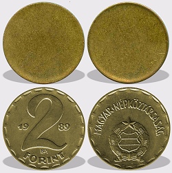 2 forint nyers lapka 1970 s az 1989 kztti idszakbl.