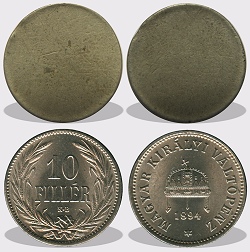 10 fillr nyers lapka 1892 s az 1916 kztti idszakbl.