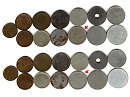 20 fillres peremezett nyers lapka 1926 s az 1940 kztti idszakbl.